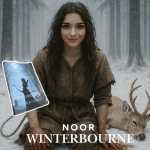 Noor winterbourne in snow medieval deer scene