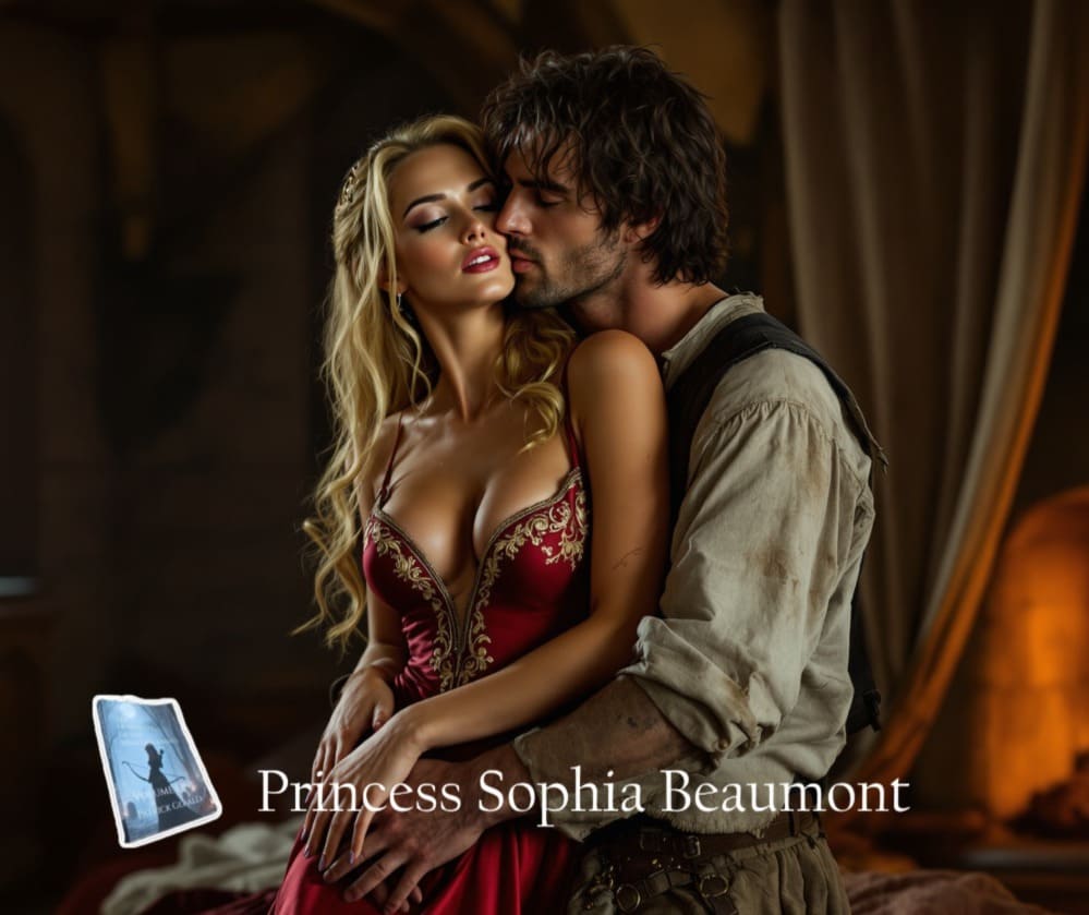 Princess sophia beaumont and love interest in castle romantic scene (1)